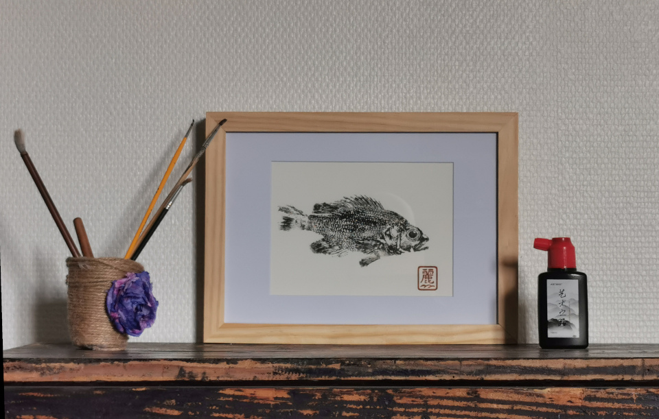 Gyotaku de crapet Gyotaku de crapet